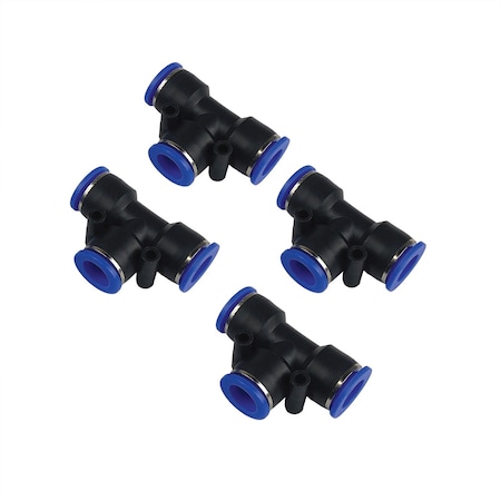 1/2-in. Push To Connect Fittings For 1/2-in. OD Air Tubin, 4PK